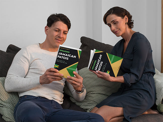 Woman holding the guide